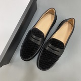 【BV 豆豆鞋 】時尚爆款 BV 男士休閑鞋鞋面編織牛皮配金屬扣裝飾，完美版型，