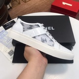 【chanel】香奈兒新款休閑鞋，一款印花圖案鞋款設計，新款休閑鞋，原版面料布料