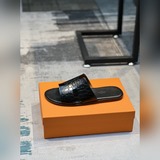 hermes愛馬仕 官網最新專櫃同步新款，牛皮面h拖鞋 巴黎原版飛回正品開模完美