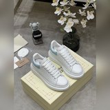 Alexander McQUEEN正品爆拆 1：1頂級麥昆原版皮料白色進口絲綢皮