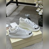 Alexander McQUEEN正品爆拆 1：1頂級麥昆原版皮料白色進口絲綢皮