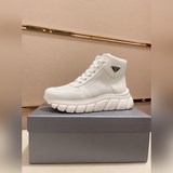 高版本 高品質新款PRADA(普拉達)高幫專櫃同步上市， 新款男鞋、面料精選高科