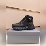 高版本 高品質新款PRADA(普拉達)高幫專櫃同步上市， 新款男鞋、面料精選高科