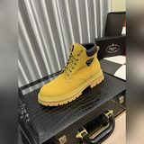 【PRADA】普拉達 高邦 男士休閑馬丁靴系列真皮内裡，專櫃原版楦頭制作出貨版型