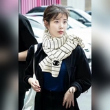 香新款【雙C條紋針織長巾】美翻了[流淚]禦用殿堂級極品新款在售 進口純羊絨時尚棋