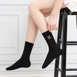 配包裝【一盒五雙】Chanel · 香奈兒香奶奶家新品女長款襪子襪身提花經典标志