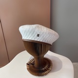 chanel香奈兒高品質羊毛粗花呢八角帽，貝雷帽！每年必不可少的帽型之一，超時