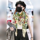 羊絨新款買了都說好看推薦【D田園星座140】羊絨方巾D家ZG爆款立體呈現圖案紋路