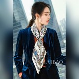 爆款真絲來啦Dior最最新的專櫃主打款【D花鳥圖90】真絲方巾  度假及日常都非