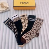 配包裝【一盒5雙】FENDI芬迪高版本 ～好看到爆炸芬迪襪子超級柔軟潮人必不能