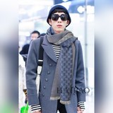 專櫃品質G家專櫃經典中性爆款【GG雙拼提花長巾】，雙面拼接休閑自由搭配風格，經典