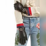 Gucci爆款到 【頂級原單】官網同步女士新款高檔羊皮手套百分百選用進口小羊皮 