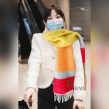 爆款上羅意威家牛貨【LW拼色羊絨長巾】配上真皮标真是超極高端貨隻有這種大品牌才會
