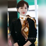 牛貨上啦真心贊驢家【雙拼花紋90】真絲方巾，展現 Urs Fischer 以手繪