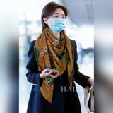 LV 新款秋冬搭配利器【L包帶印花雙面140】頂級雙配色雙面版真絲羊絨披