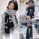 驢家經典爆款到路易威登【L拼接花紋雙面長巾】Monogim Splr 山羊絨圍巾