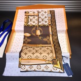Louis Vuitton（路易威登）各大專櫃在售 頂級斜紋真絲方巾 90x90
