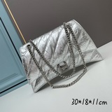 Balenciag新品 大號鍊條沙漏包 平紋牛皮 油蠟皮全包采用頭層牛皮好質量巴