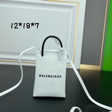 升級版（有序列號）Balenciaga巴黎世家手機包十字紋新款迷你購物袋出貨啦