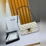 TRIOMPHE亮面牛皮革肩背包8 X 4 X 2英寸(20 X 10 X 4