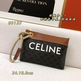 Celine麻繩手拿包出貨 太好看啦 帆布配棕色牛皮 大字母logo 裝飾 簡單