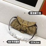 Celine vintage 針扣牛仔 腋下包 中古款，滿滿複古風，中意港味風格