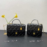 小號  中號 22k現貨！進口漆皮時尚菱格設計 chanel c小方包鍊條手提包
