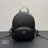 court系列奧萊款中號女士pvc配皮雙肩背包出貨 黃金 尺寸 上身大小很合适
