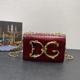 頂級原單Dolce & Gabbana杜嘉班納 進口牛皮鳄魚紋 斜挎包采用進口原