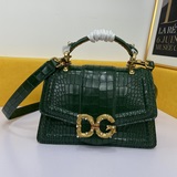 【Dolce & Gabbana 杜嘉班納】頂級原單 進口牛皮  彰顯在紅色卷軸