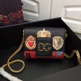 【Dolce & Gabbana 杜嘉班納】進口牛皮   琺琅花朵logo有範