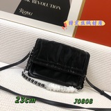 MJ粗鍊條編織單肩包特定絲絨面料定制郵差包，單肩斜挎均可！軟綿綿的材質非常舒适
