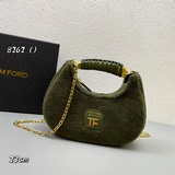 配盒子TOM FORD新款毛毛單肩包金色logo字母、金色五金配件、一個平頂手