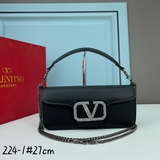 大號 VALENTINO MINI LOCò仿水晶裝飾手袋-VLogo Sig