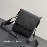 古奇Y0220高端翻蓋郵差包【 尺寸】25x27x6cm【顔色】黑色 高端品質【