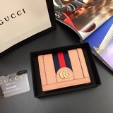gucci·leather  原版品質，采用粒面牛皮，搭配烏木色雙g面料，金色五
