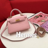 hermes 凱莉二代鳄魚紋 升級版本 mini kelly second ge