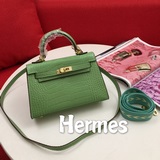 hermes 凱莉二代鳄魚紋 升級版本 mini kelly second ge