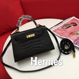 hermes 凱莉二代鳄魚紋 升級版本 mini kelly second ge