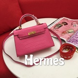 hermes 凱莉二代鳄魚紋 升級版本 mini kelly second ge