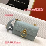 【原版皮高品質】出廠配盒子  pinko家新款鳄魚紋牛皮斜挎包獨家首發！颠覆了以