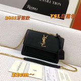 saint lauren牙簽紋 日落包頂級進口牛皮高級定制正品對版真空電鍍古銀五