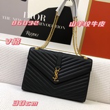山羊紋 金扣銀扣，原版五金，saint lauren，monogramme 經典