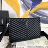 頂級原單中號【配精品禮盒】MONOGRAM提花拼接文件手包，采用原廠小牛皮羅