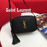 saint laurent，相機包整包五金均采用霧色古銅銀，原單質感。山羊紋牛皮