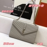 v格大號 ，金扣銀扣，原版五金，saint lauren，monogramme