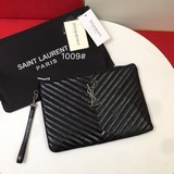 ysl手工繡v線 ，超柔滑柔軟舒适，包型精緻，實用手包，s01009，袋口ys金