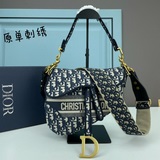 (配盒子) 【Dior saddle  】大號 尺寸：25.5 x 20 x 6