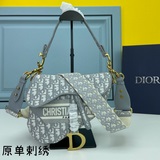 (配盒子) 【Dior saddle  】大號 尺寸：25.5 x 20 x 6