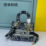 新色原單刺繡配盒子淺金【Lady D 刺繡系列】M8002黃色藍樹最新系列，汲